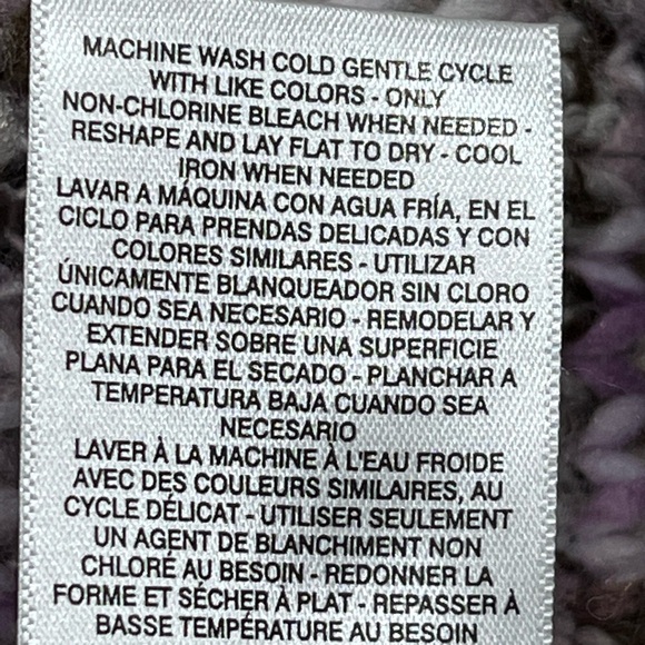 JESSICA SIMPSON Aamina Purple Knit Cardigan with Fringe, PLUS SIZE 2X - Picture 10 of 11